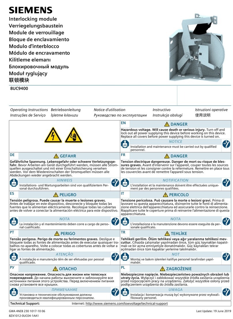 Siemens 8UC9400 User manual