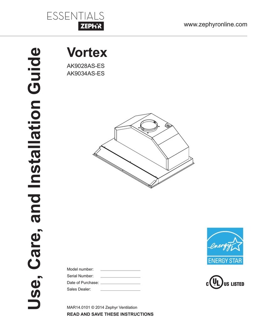 Zephyr Essentials Vortex AK9034AS-ES Installation guide