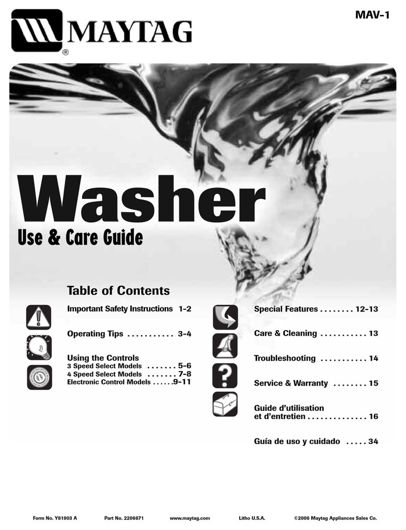 Maytag MAVT346AWW User manual