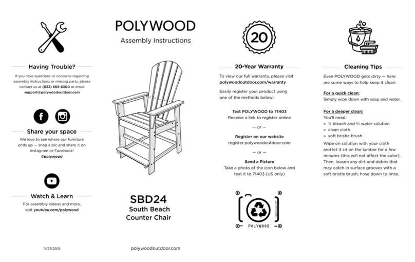 Polywood South Beach SBD24 Assembly instructions Polywood South Beach SBD24 Assembly instructions