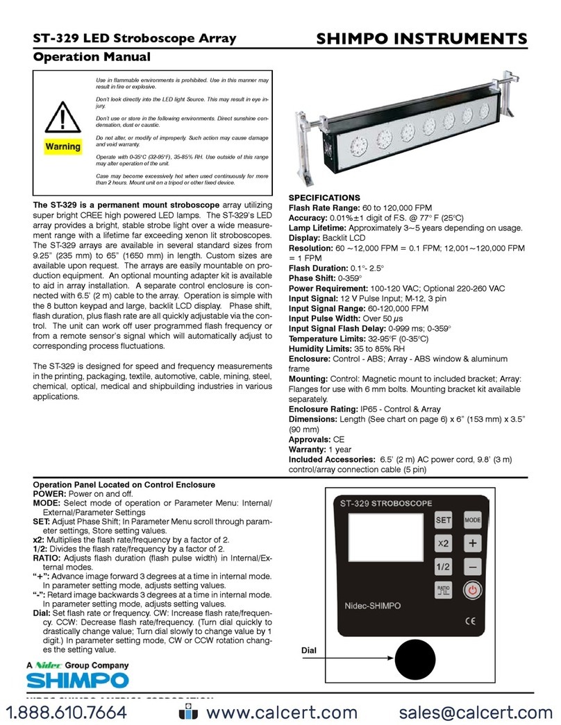 Shimpo Instruments ST-329 Operation manual