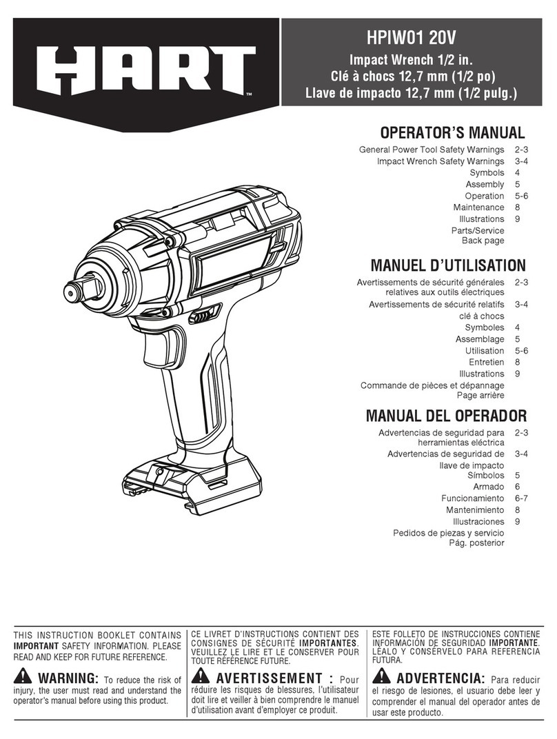HART HPIW01 Operator's manual
