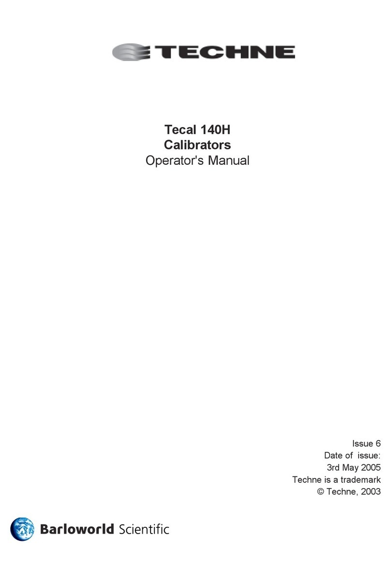 Techne Tecal 140H User manual