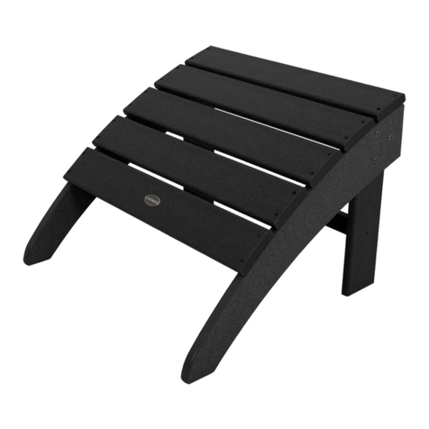 Polywood South Beach Adirondack Ottoman SBO22 User manual