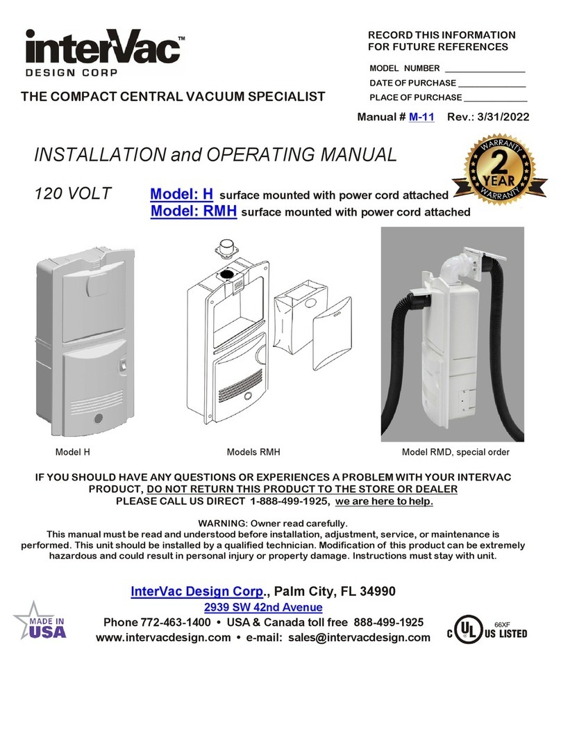 InterVac H Installation and operating manual