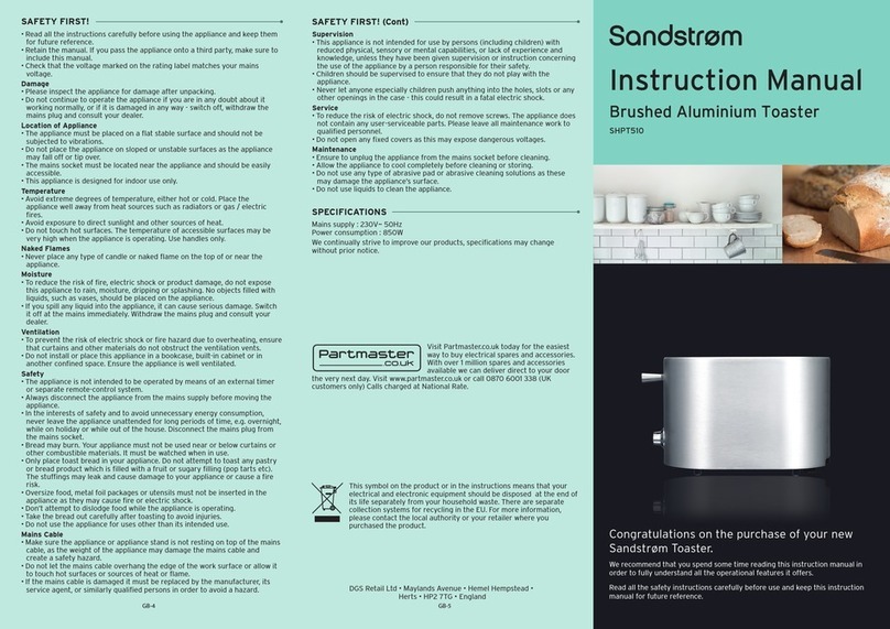 Sandstrom SHPT510 quick start guide