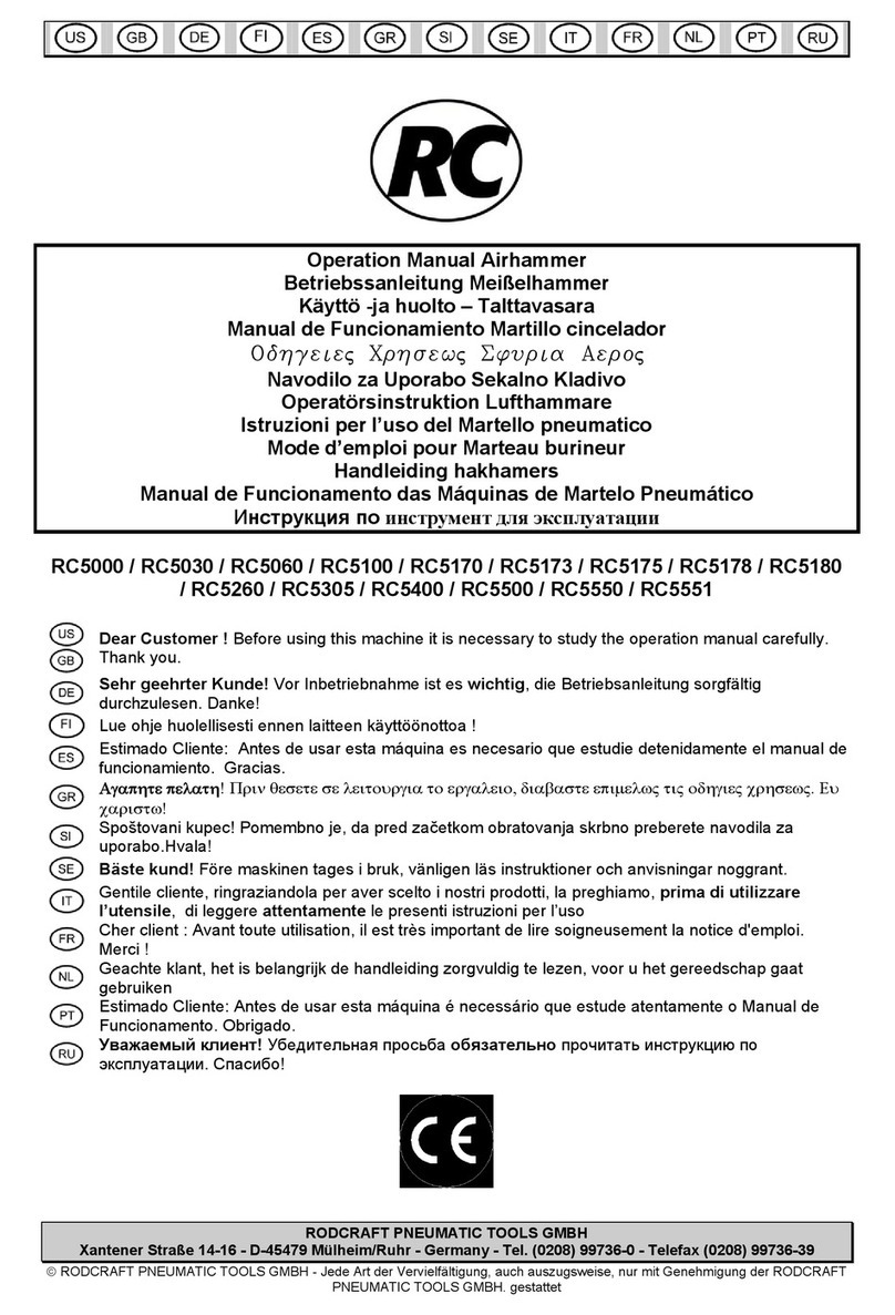 RODCRAFT RC5180 Operation manual
