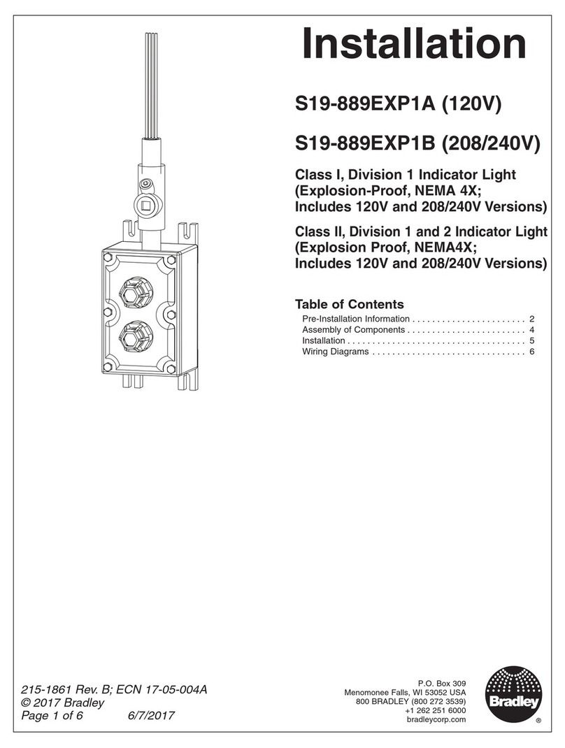 Bradley S19-889EXP1A Installation Bradley S19-889EXP1A Installation