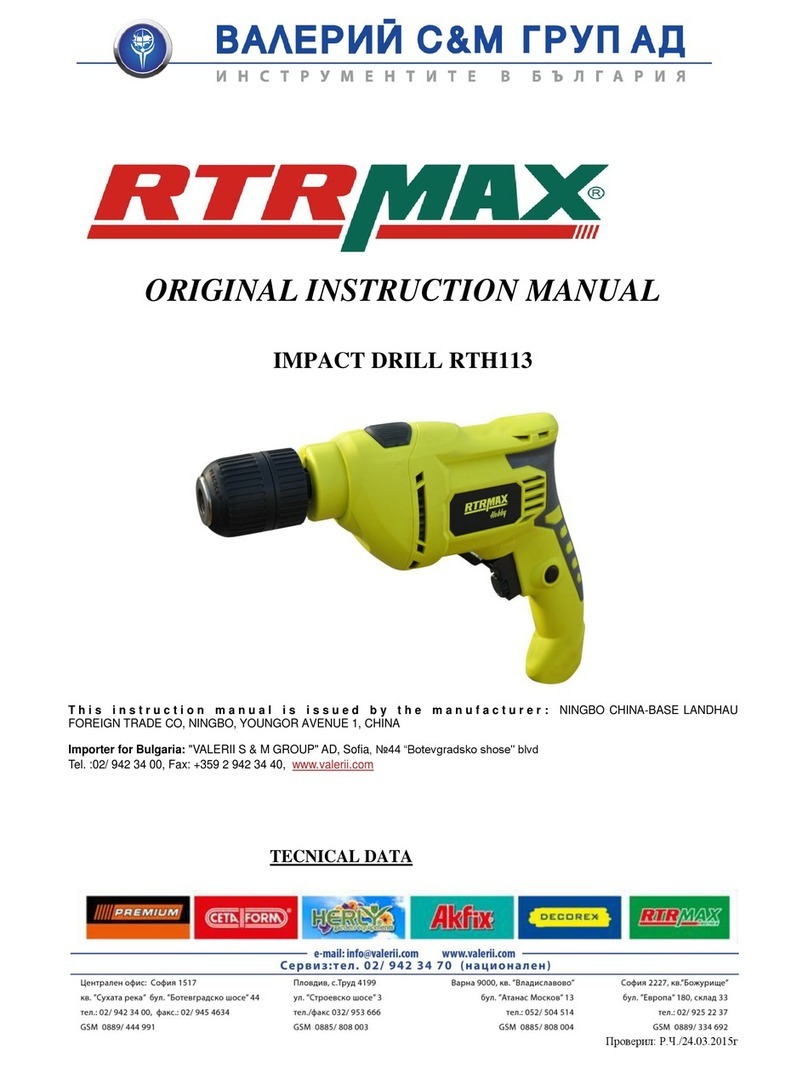 RTRMAX RTH113 User manual
