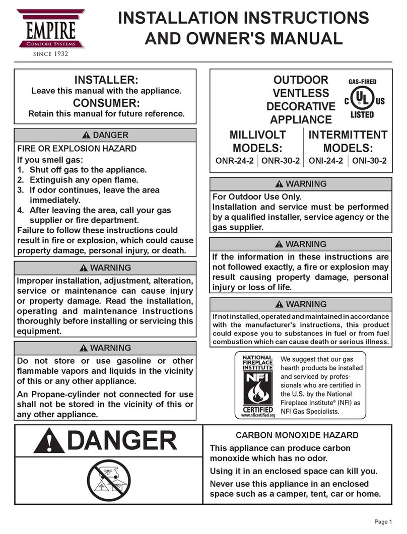 Empire ONR-24-2 Installation instructions and owner's manual