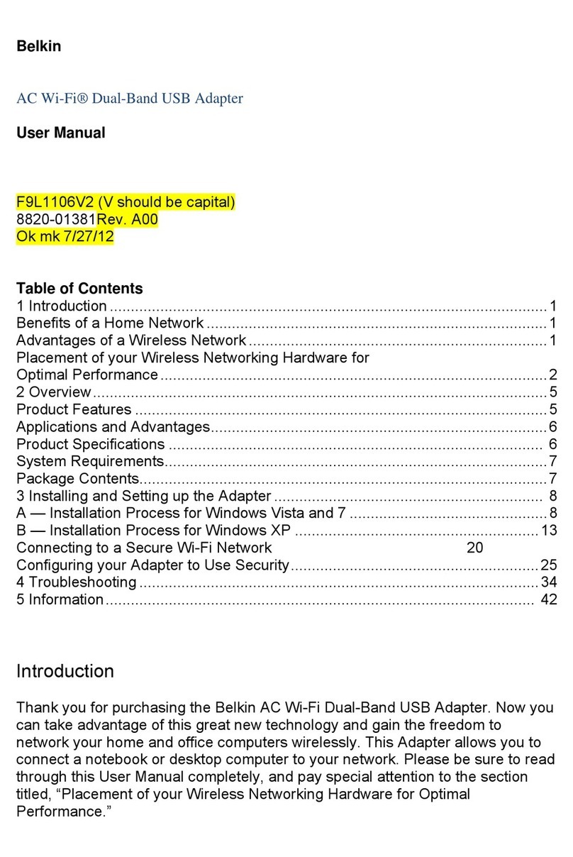 Belkin F9L1106V2 User manual