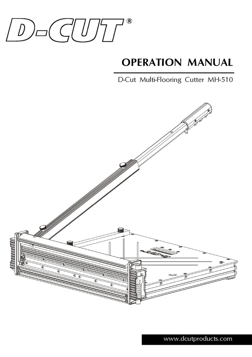 D-CUT MH-510 Operation manual