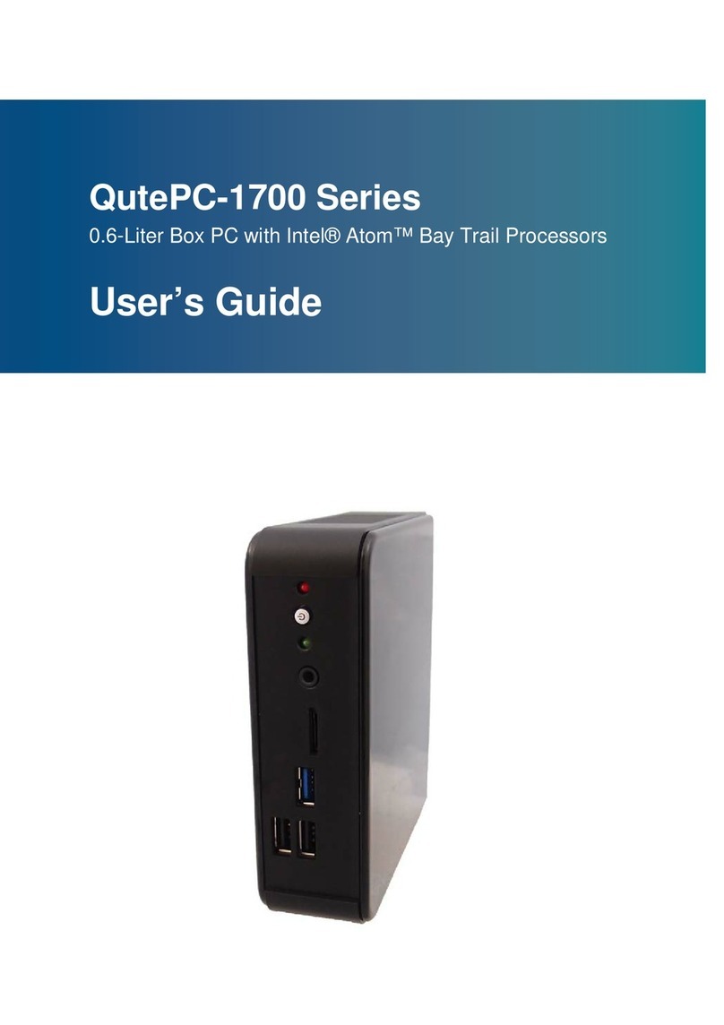 Quanmax QutePC-1700 Series User manual Quanmax QutePC-1700 Series User manual