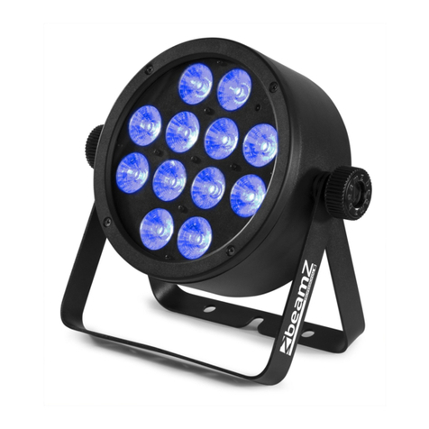 Beamz professional BAC304 ProPar 12x8W 4-1 DMX IR instruction manual