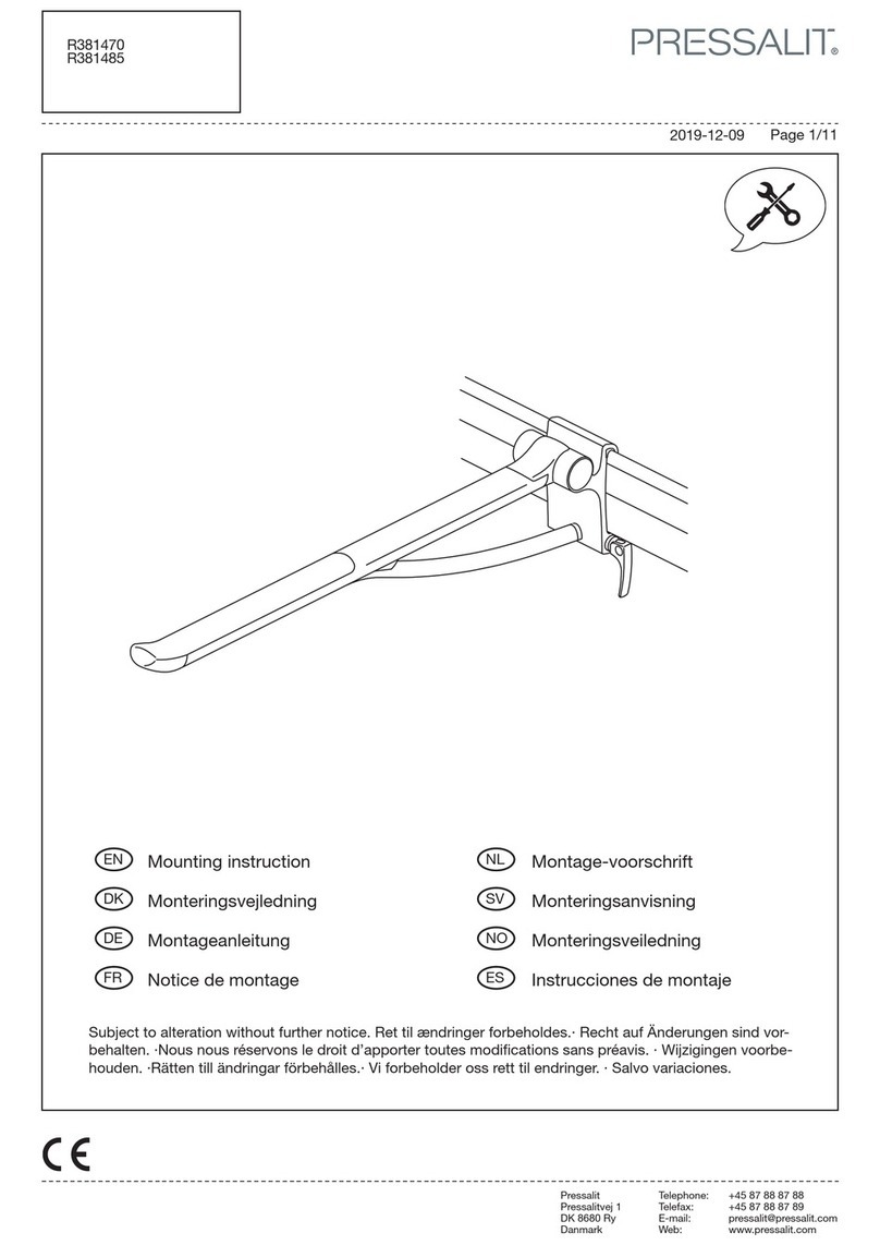 Pressalit Care R381470 Mounting instruction