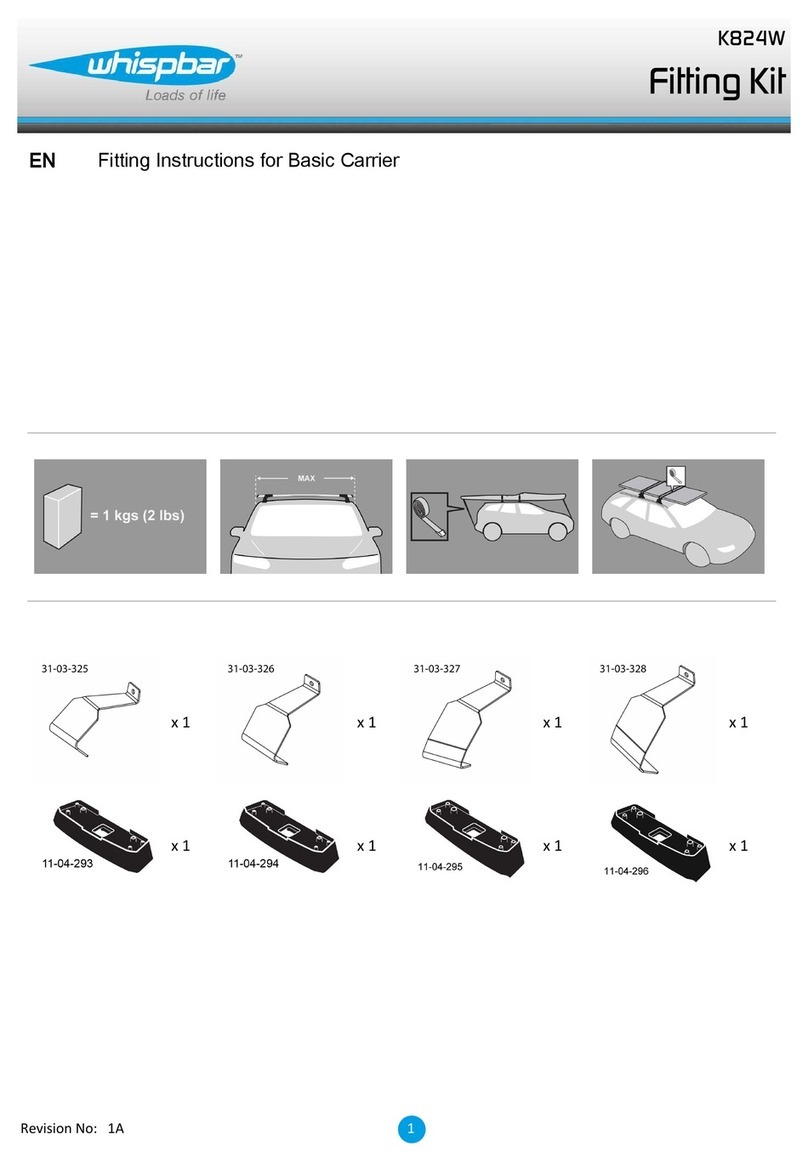 Prorack K824W Fitting instructions Prorack K824W Fitting instructions