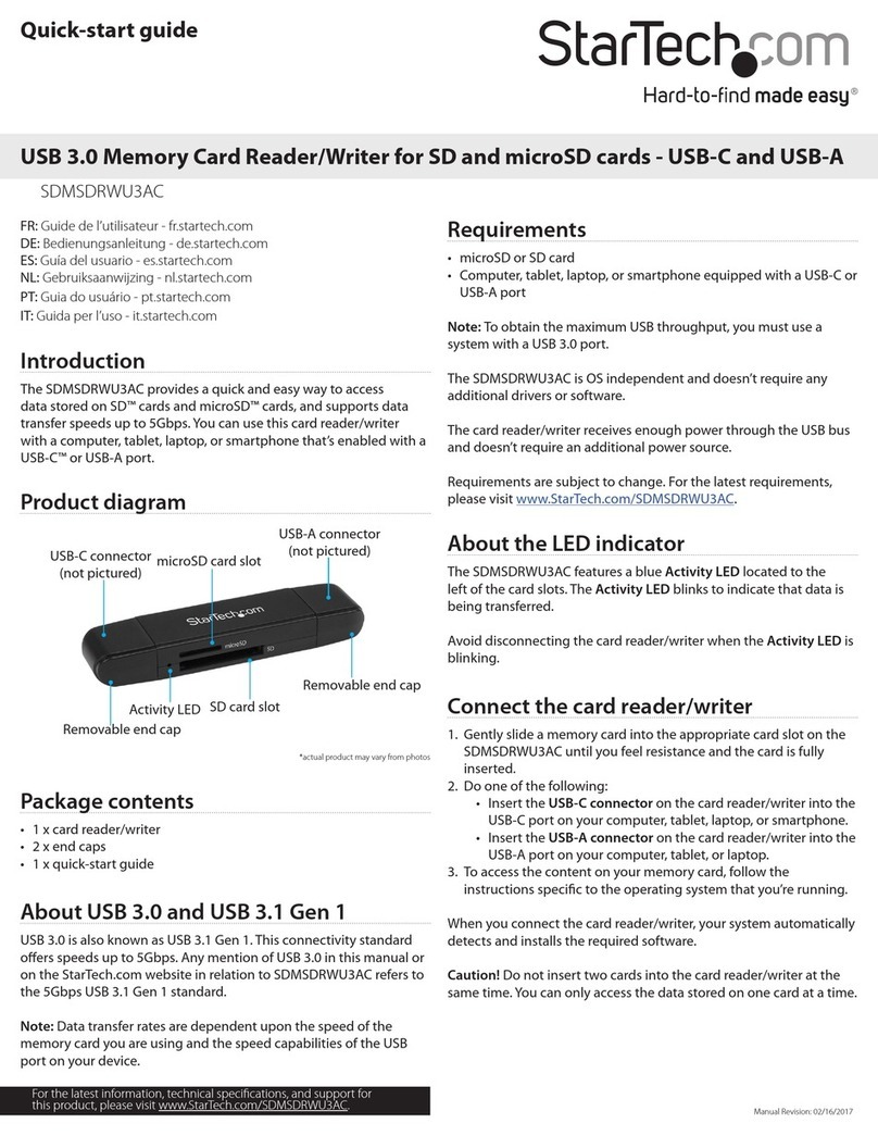 StarTech.com SDMSDRWU3AC User manual StarTech.com SDMSDRWU3AC User manual