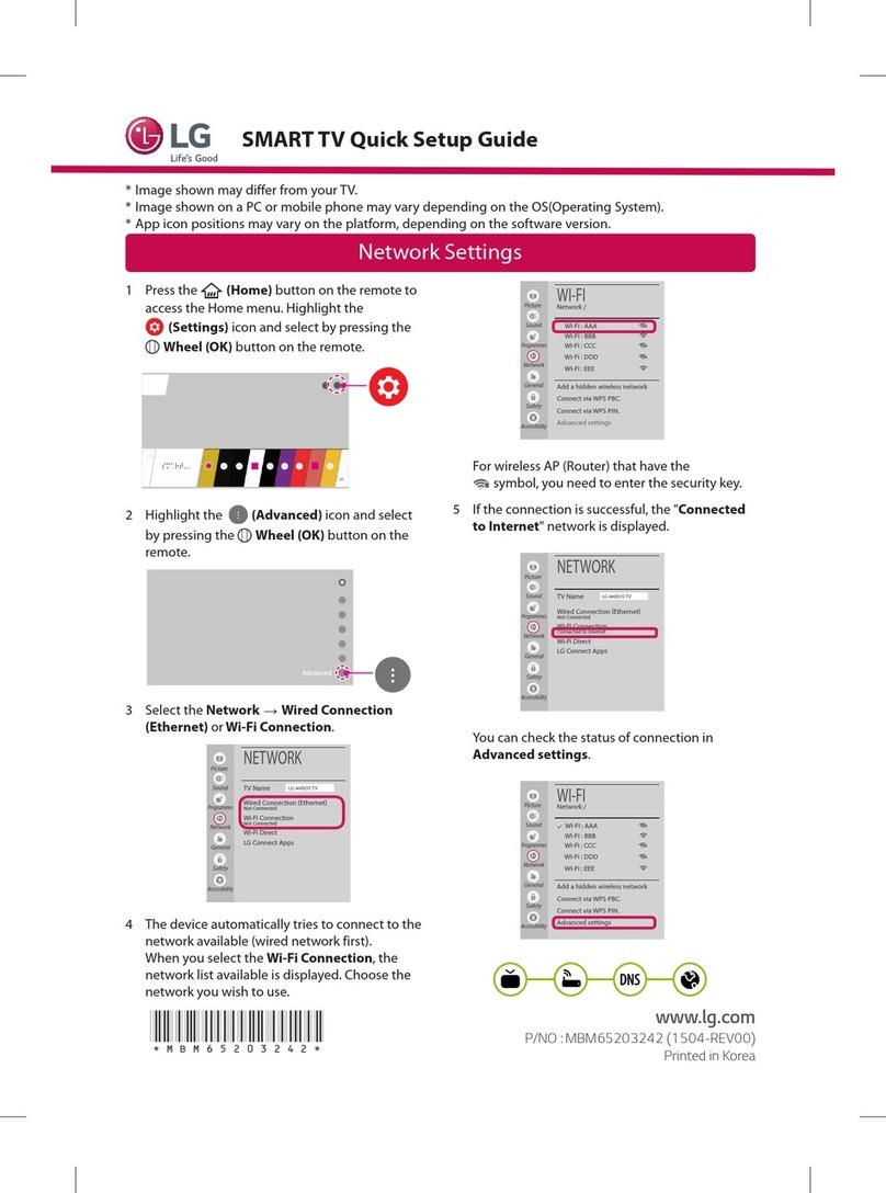 LG 55LF595T Quick setup guide