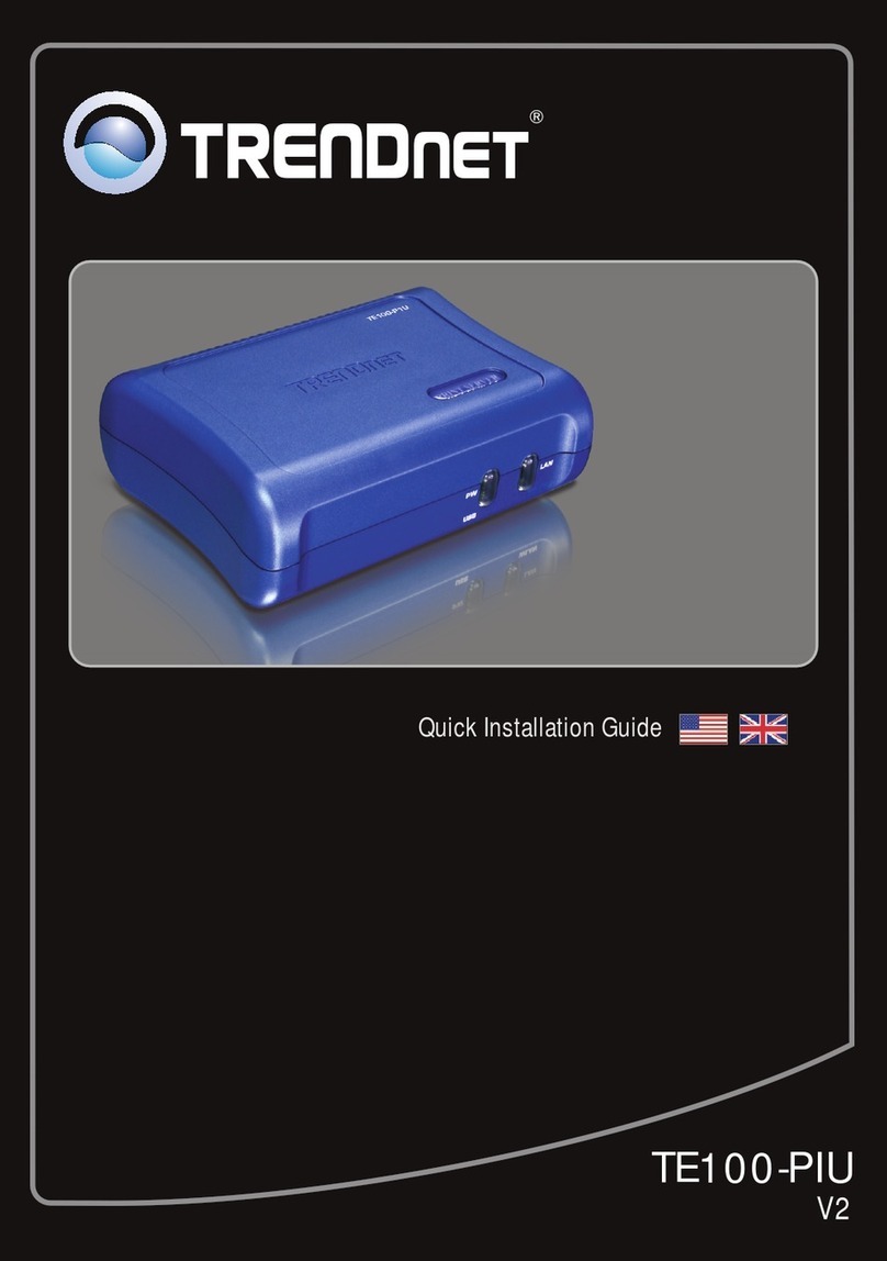 TRENDnet TE100-PIU User manual