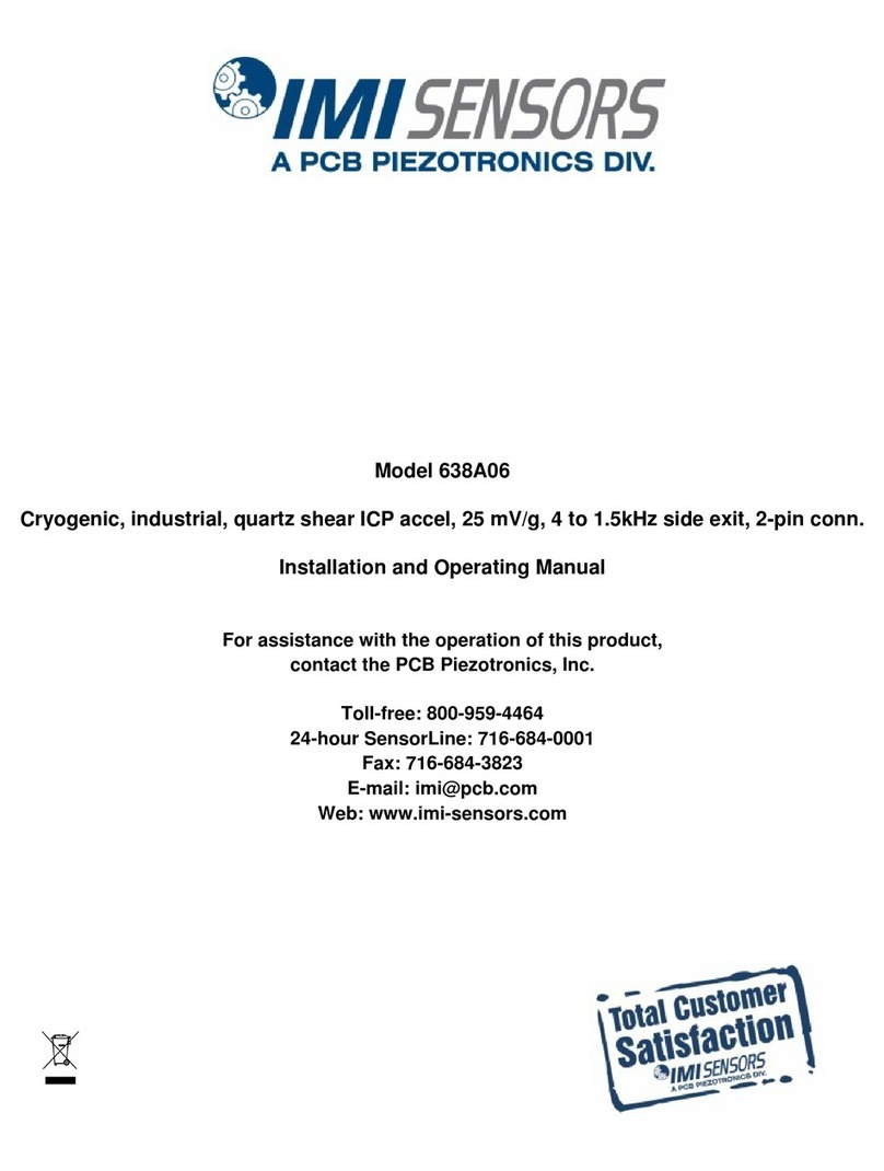 PCB Piezotronics IMI SENSORS 638A06 User manual
