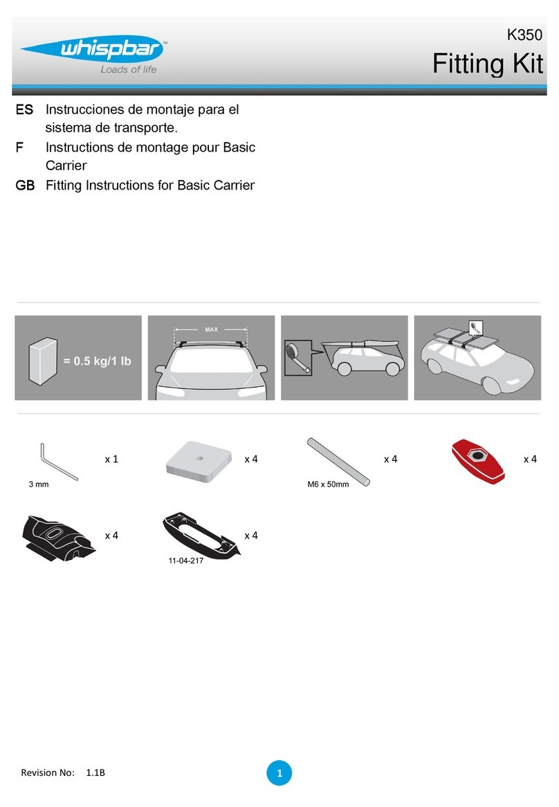Whispbar K350 Fitting instructions
