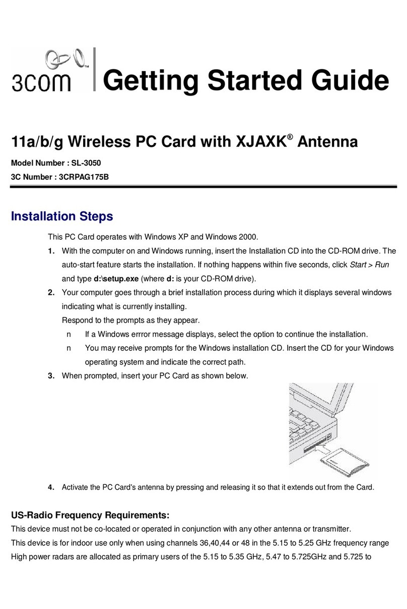 3Com 3CRPAG175B User manual