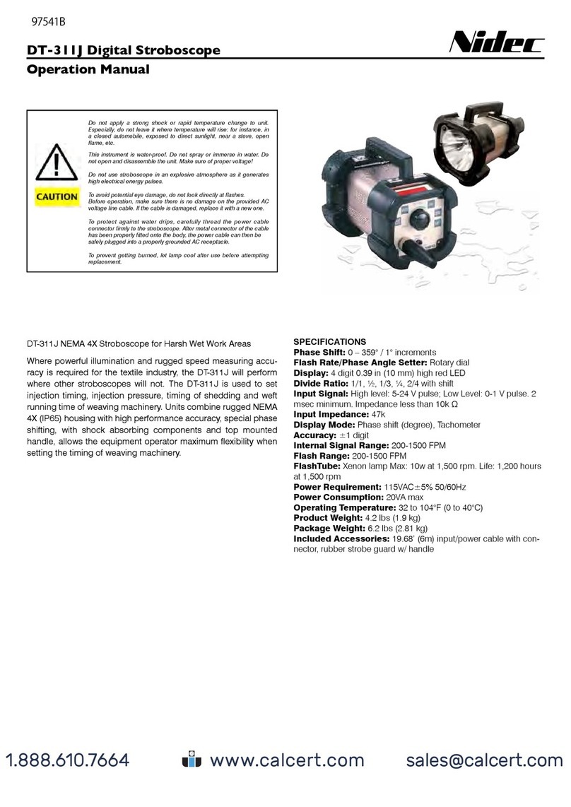 Nidec DT-311J Operation manual
