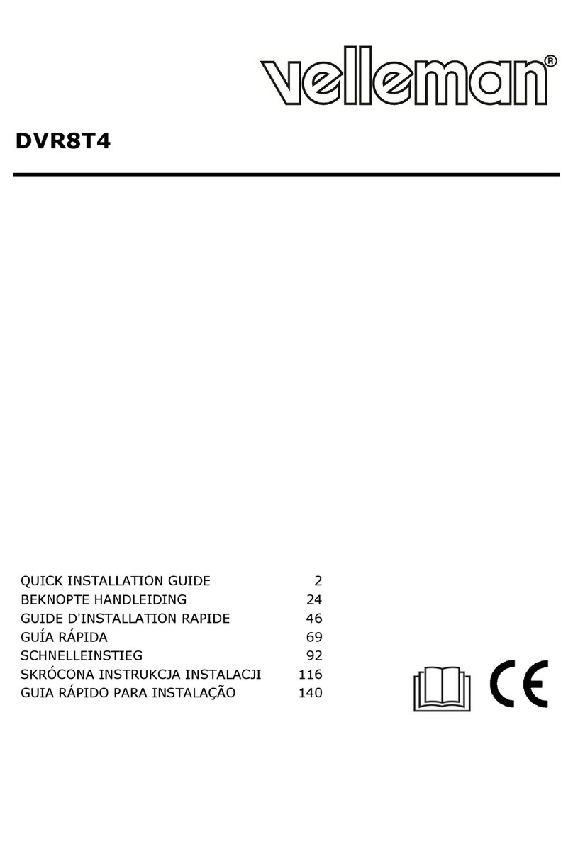 Velleman DVR8T4 User manual