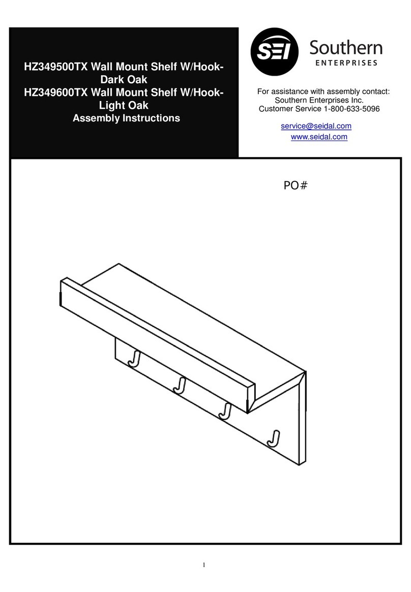 Southern Enterprises HZ349500TX Assembly instructions