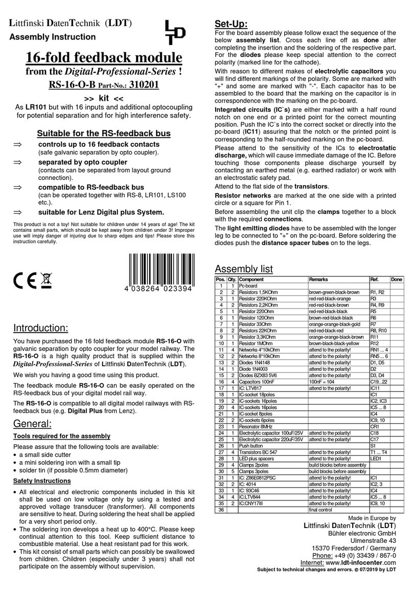 Littfinski Daten Technik RS-16-O-B Assembly instruction