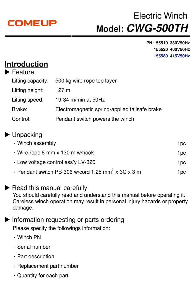 Comeup CWG-500TH User manual