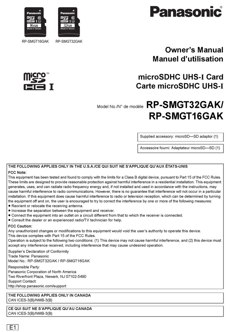 Panasonic RP-SMGT16GAK User manual