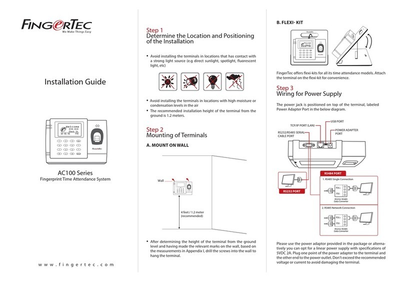 FingerTec AC100C installation guide