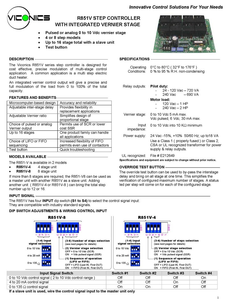 Viconics R851V-4 User manual Viconics R851V-4 User manual