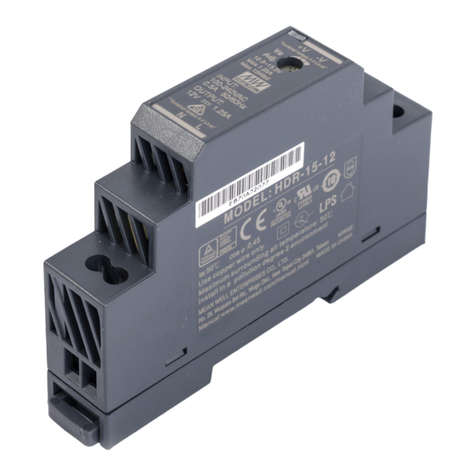 Meanwell HDR-15 Series installation manual