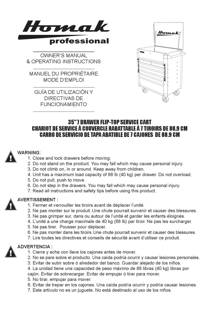 Homak RD06035247 Owner's manual & operating instructions