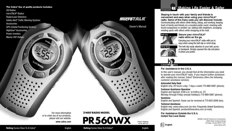 Cobra microTALK PR560 User manual