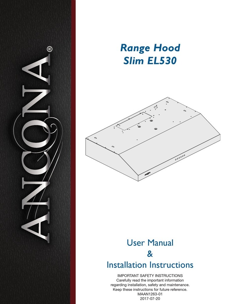 Ancona Slim EL530 User's manual & installation instructions