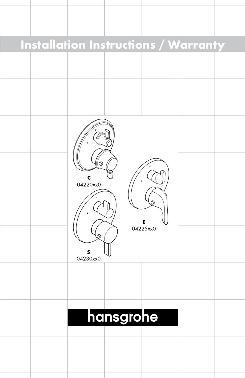 Hans Grohe Axor 042200 Series Installation guide