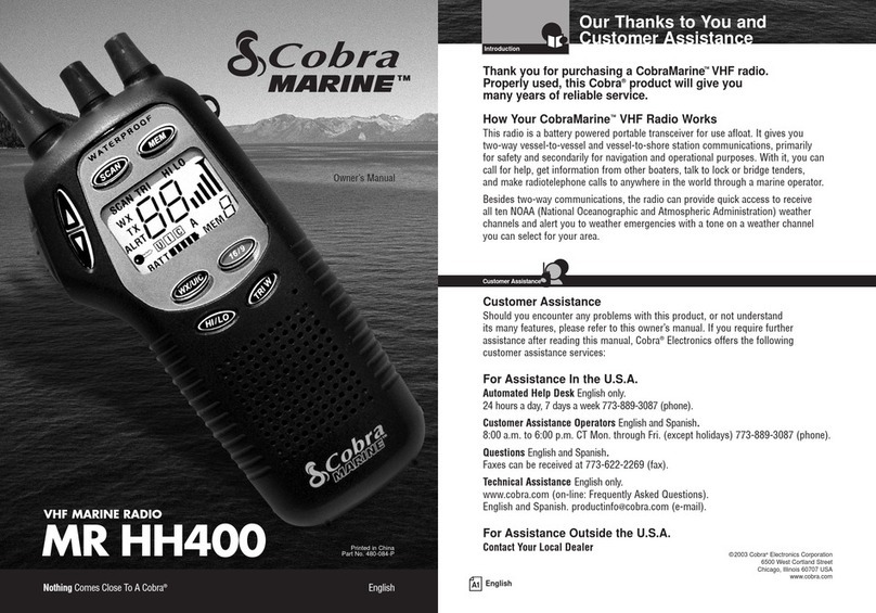 Cobra Marine MR HH400 User manual