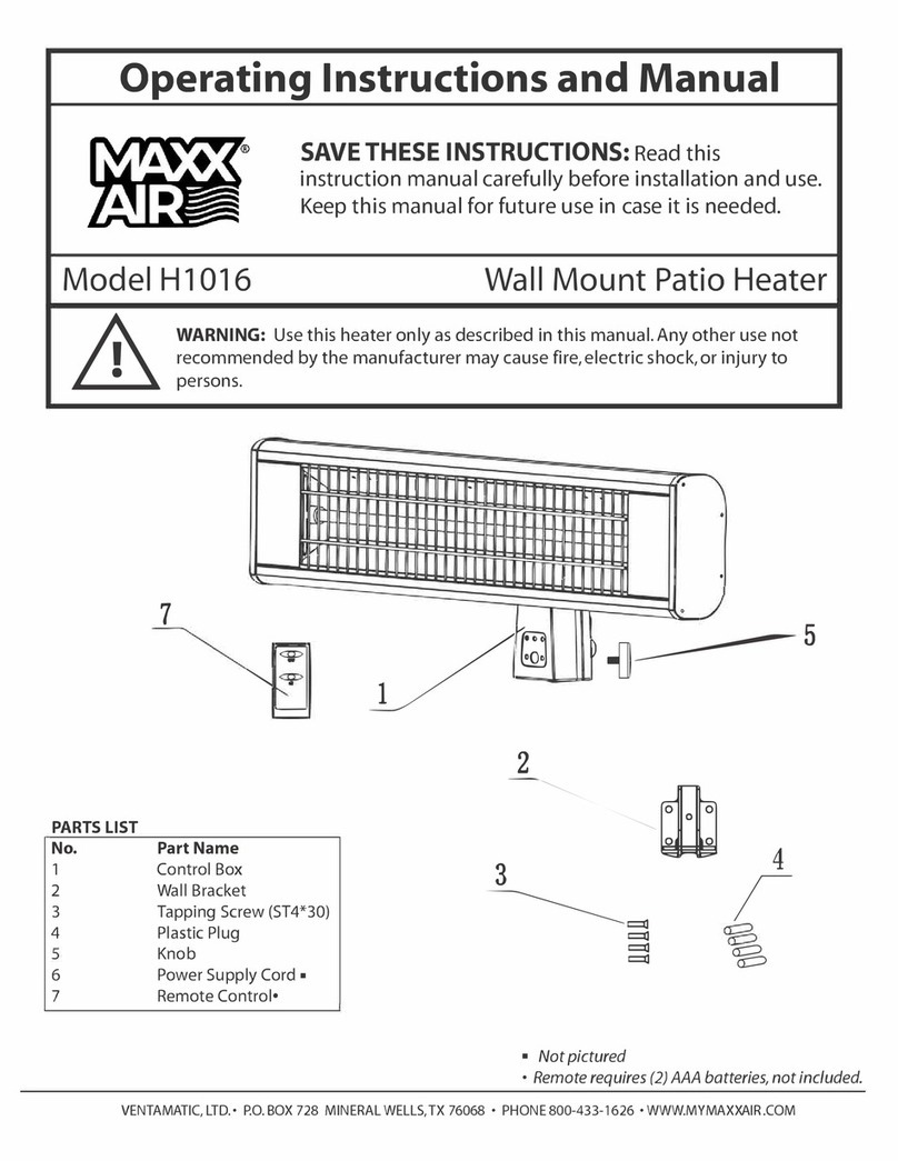 Maxxair H1016 Operating instructions and manual