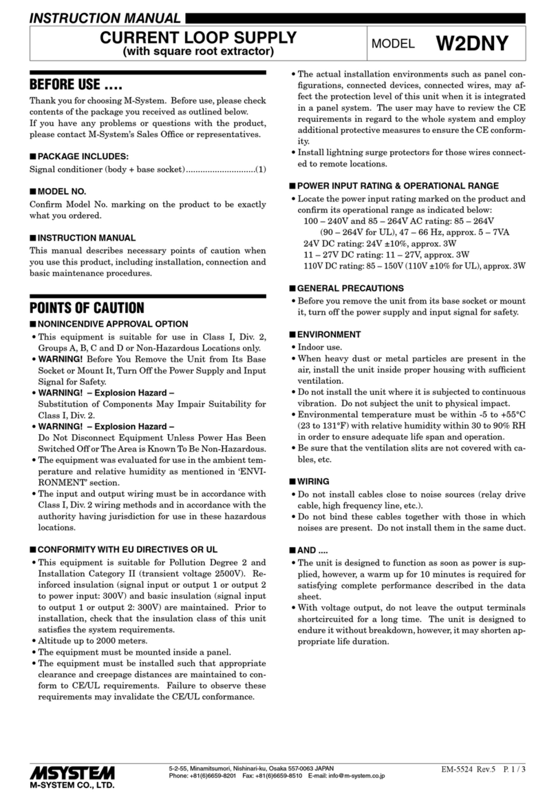 M-system W2DNY User manual