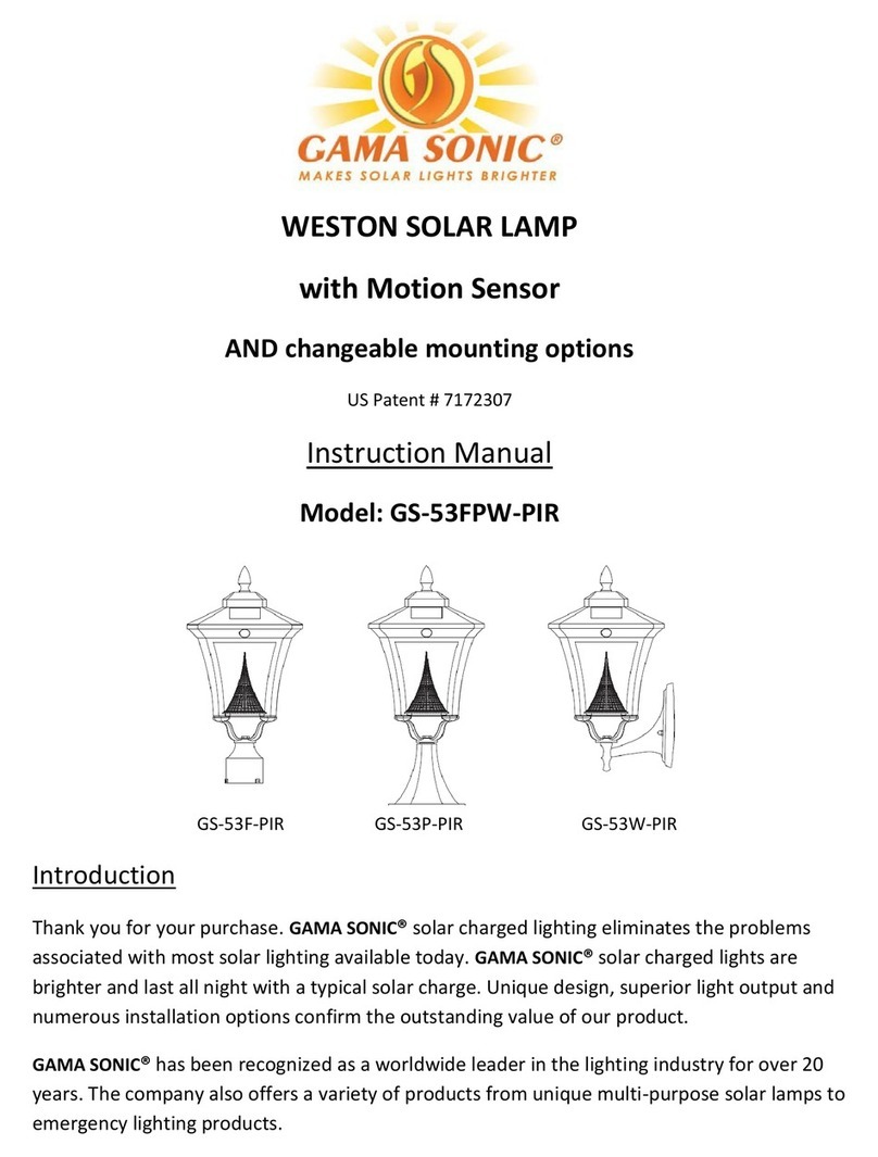Gama Sonic WESTON GS-53PIR-FPW instruction manual