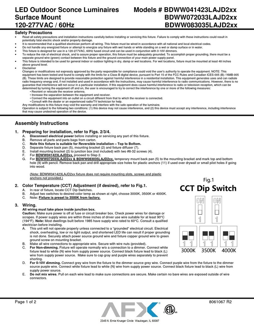 AFX Broadway BDWW041423LAJD2 Series quick start guide