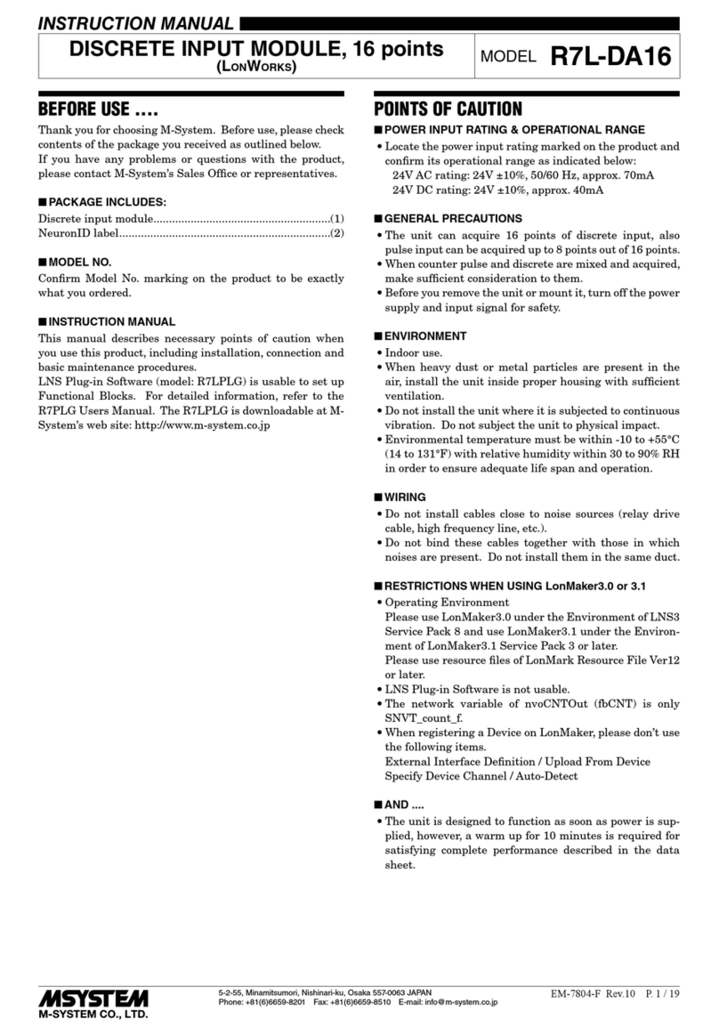 M-system R7L-DA16 User manual