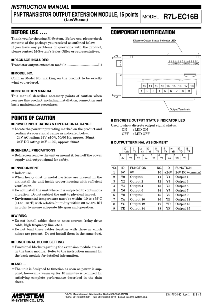 M-system R7L-EC16B instruction manual