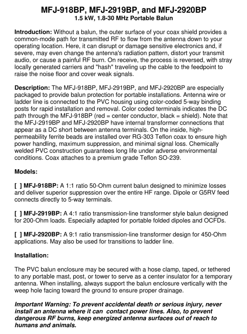 MFJ MFJ-918BP instruction manual