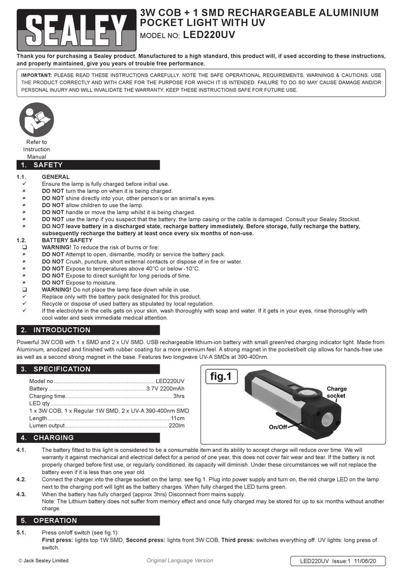 Sealey LED220UV User manual