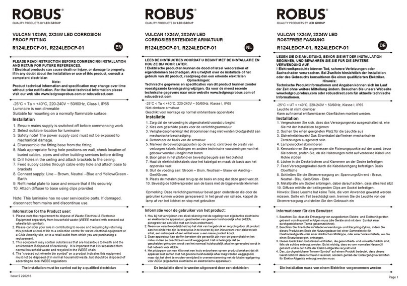 LED Group ROBUS R124LEDCP-01 User manual