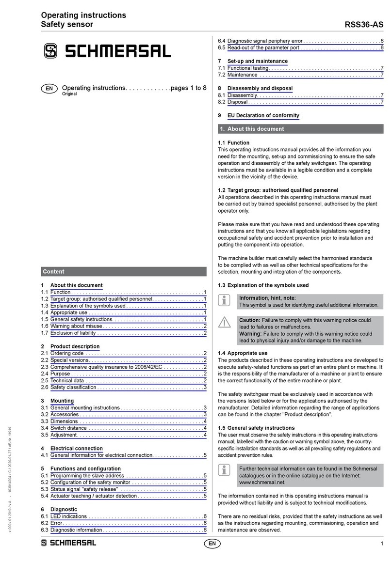 schmersal RSS36-ST-AS User manual